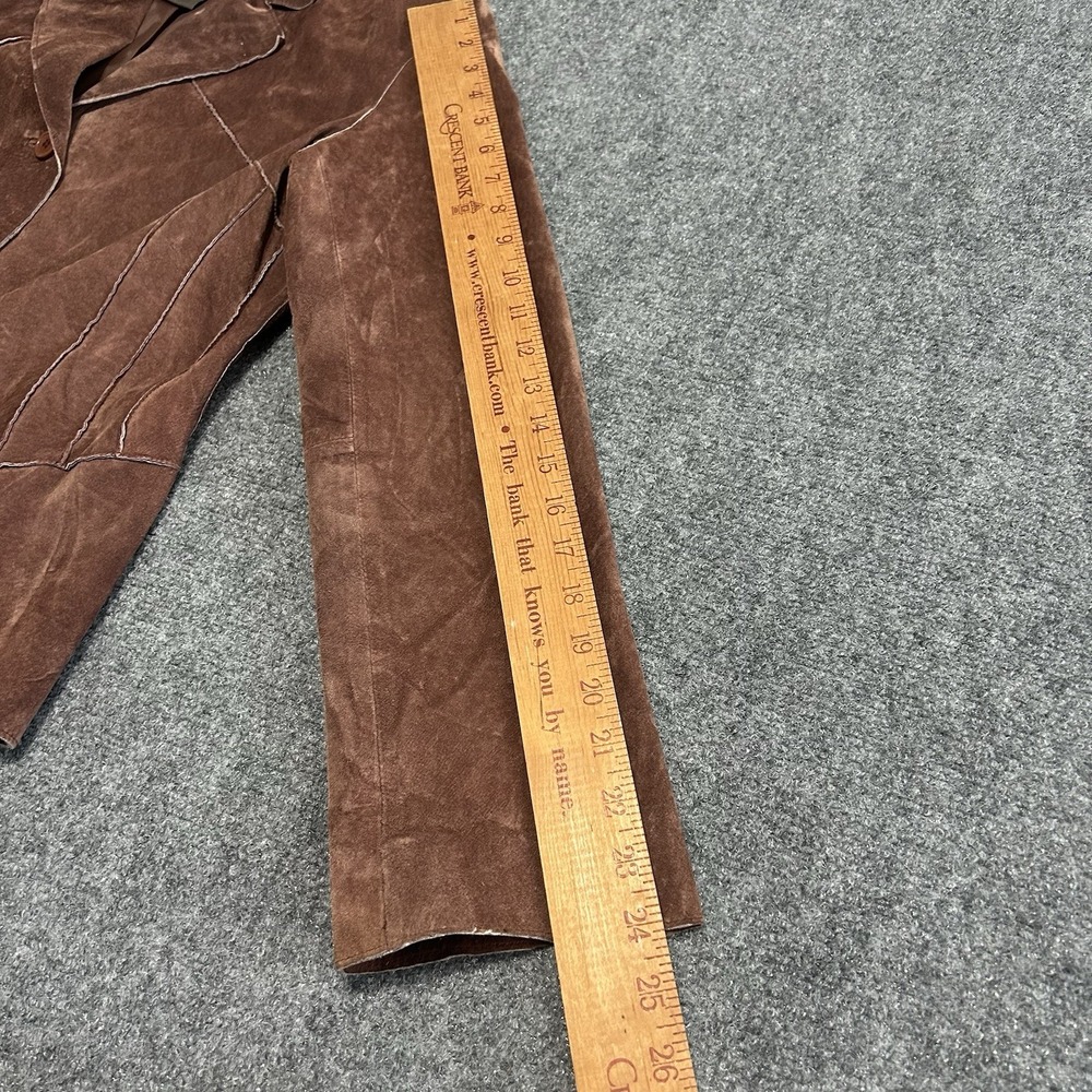Vintage Brandon Thomas Leather Suede Jacket Womens Size L Brown Y2K Retro Cowboy - Picture 5 of 8